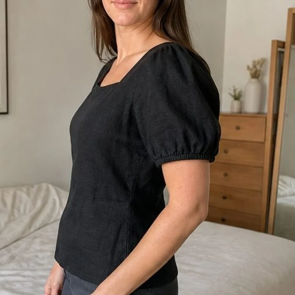 Camel Peplum Top